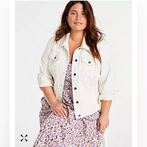 Classic White Denim Jacket for Women